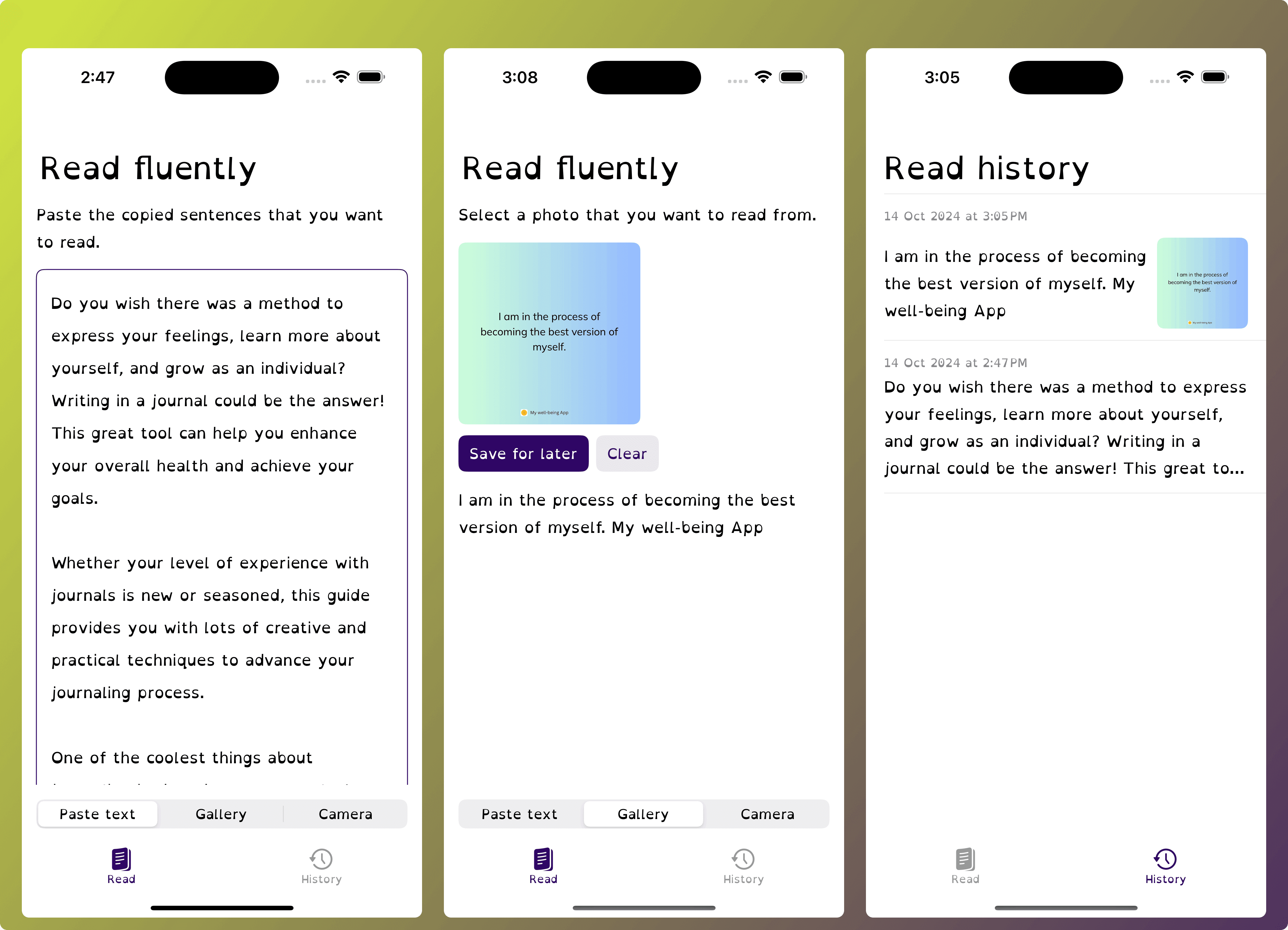 Terms of use for Fluency app