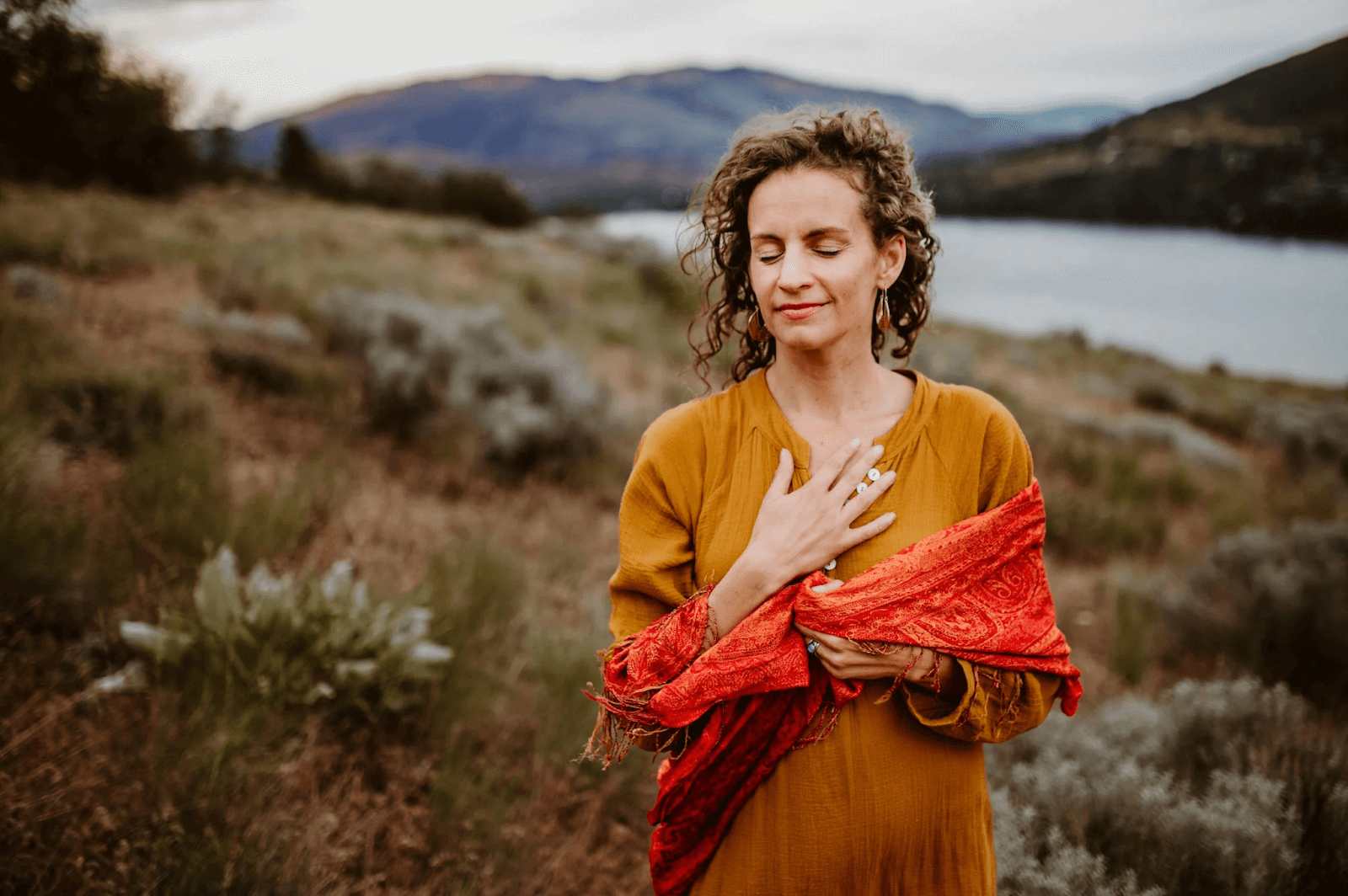 Women practicing the 4-7-8 breathing technique in nature, embracing relaxation and mindfulness