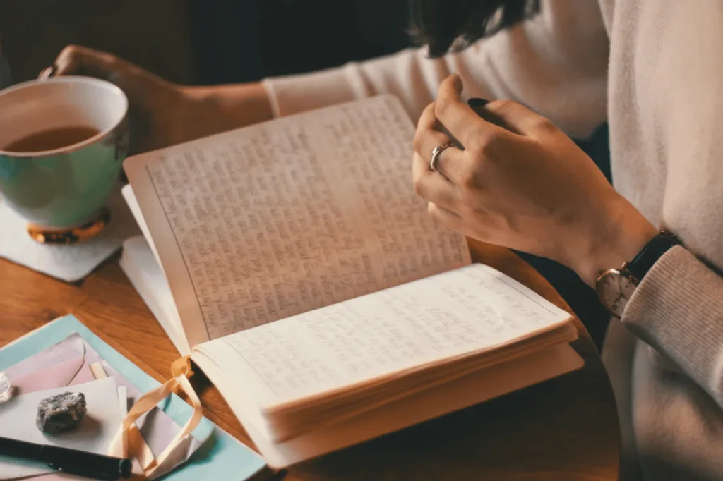 Repeat 20 daily affirmations for self-care during journaling practice