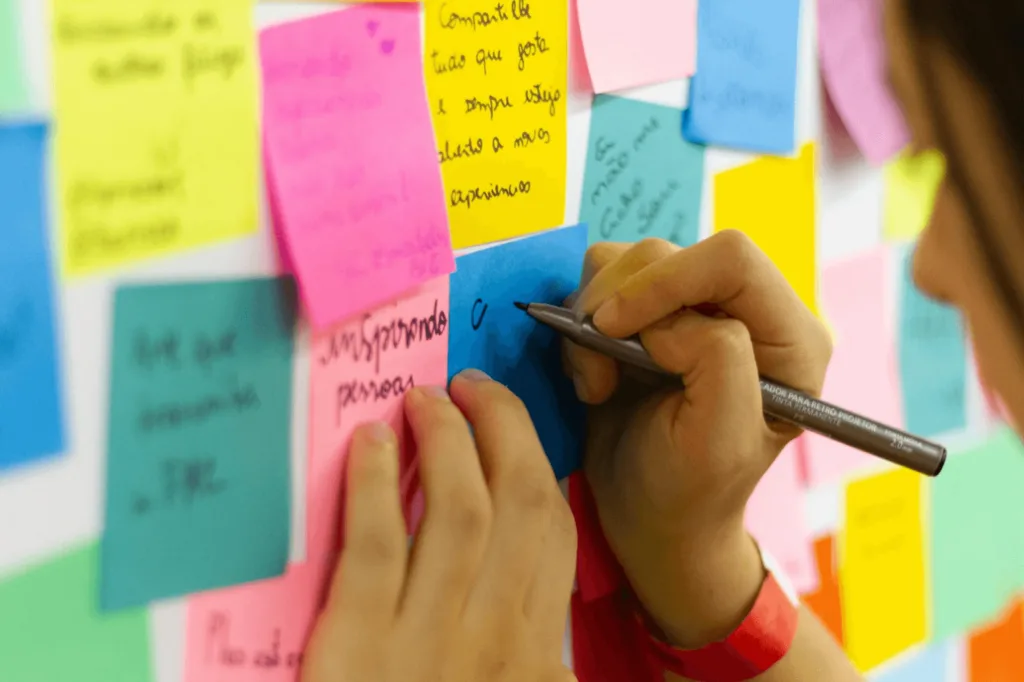 Write affirmations on a sticky note and place it somewhere visible