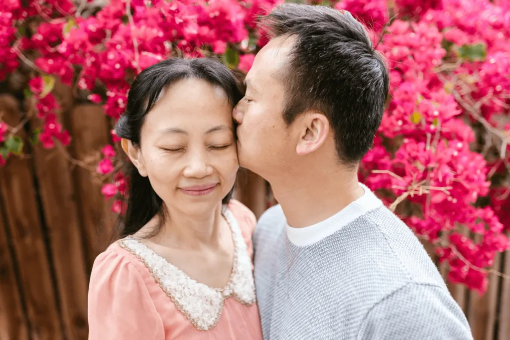 Supportive partner offering emotional support for managing ADHD symptoms in women.